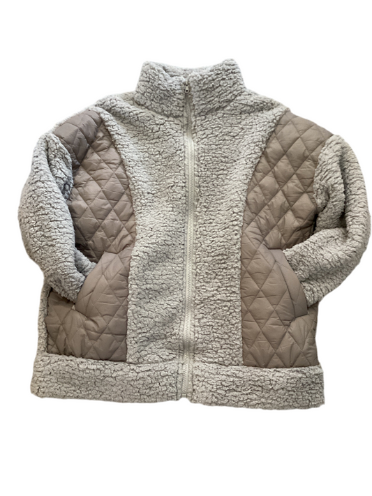 Papa Grey Oversized Full Zip Jacket