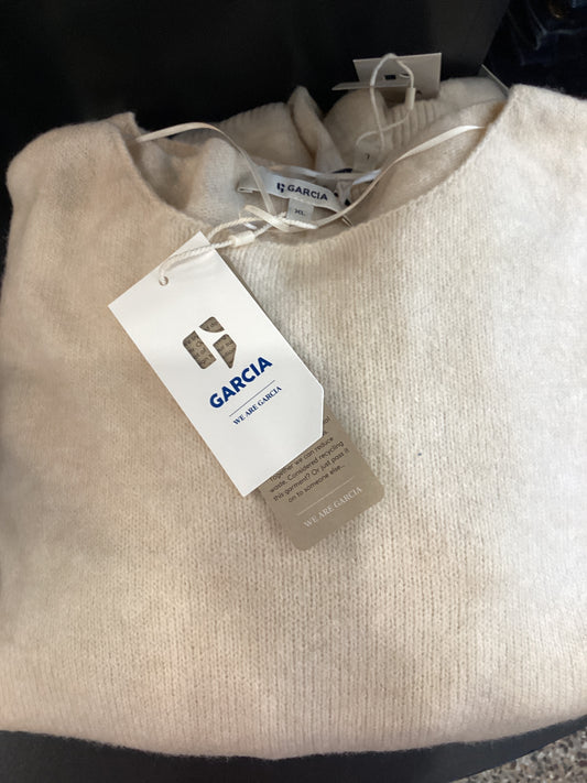 Garcia pullover oatmeal long sleeve sweater boat neck