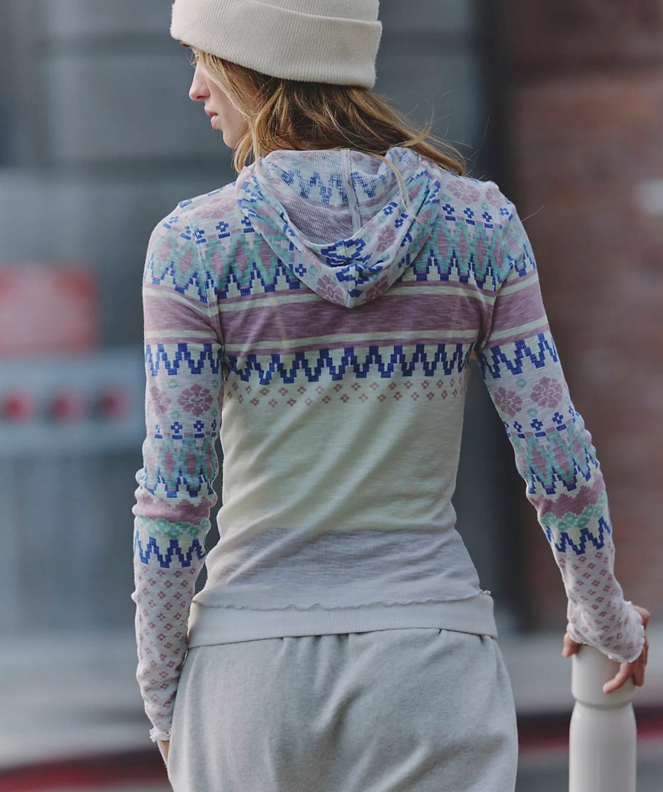 Free people printed hooded breathe easy