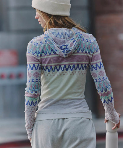 Free people printed hooded breathe easy