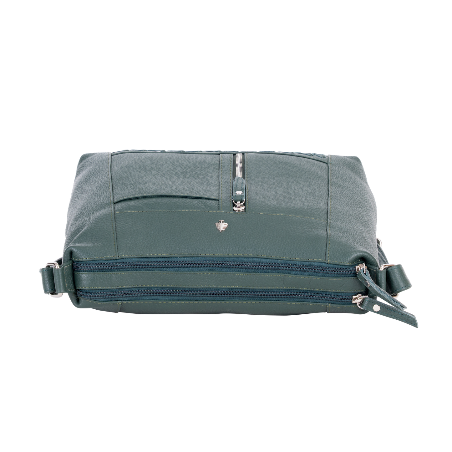 Green wood Leather Crossbody Bag Tressa – Stylish & Functional