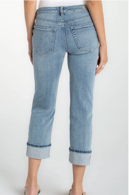 Liverpool Marley Cropped GirlFriend Cuffed Jean Plus