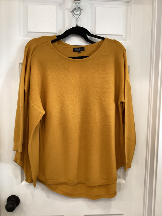 Papillon Mustard Shirt Hem Sweater