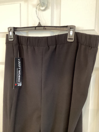 Softworks pants black plus, gathered back waist