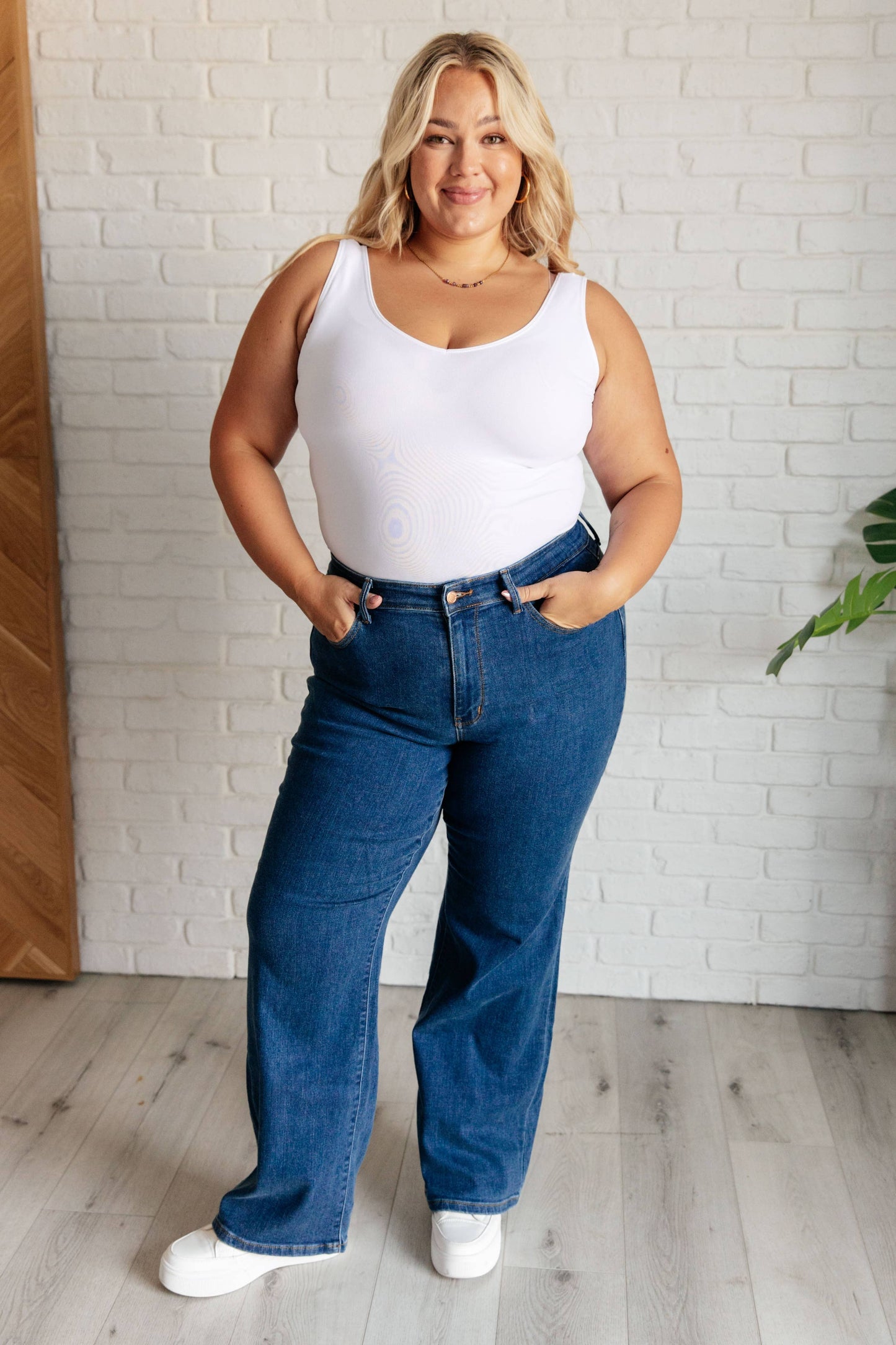 Judy Blue 82553 High Rise Vintage Wide Leg Jeans