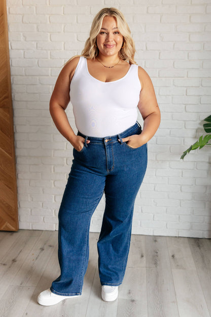 Judy Blue 82553 High Rise Vintage Wide Leg Jeans