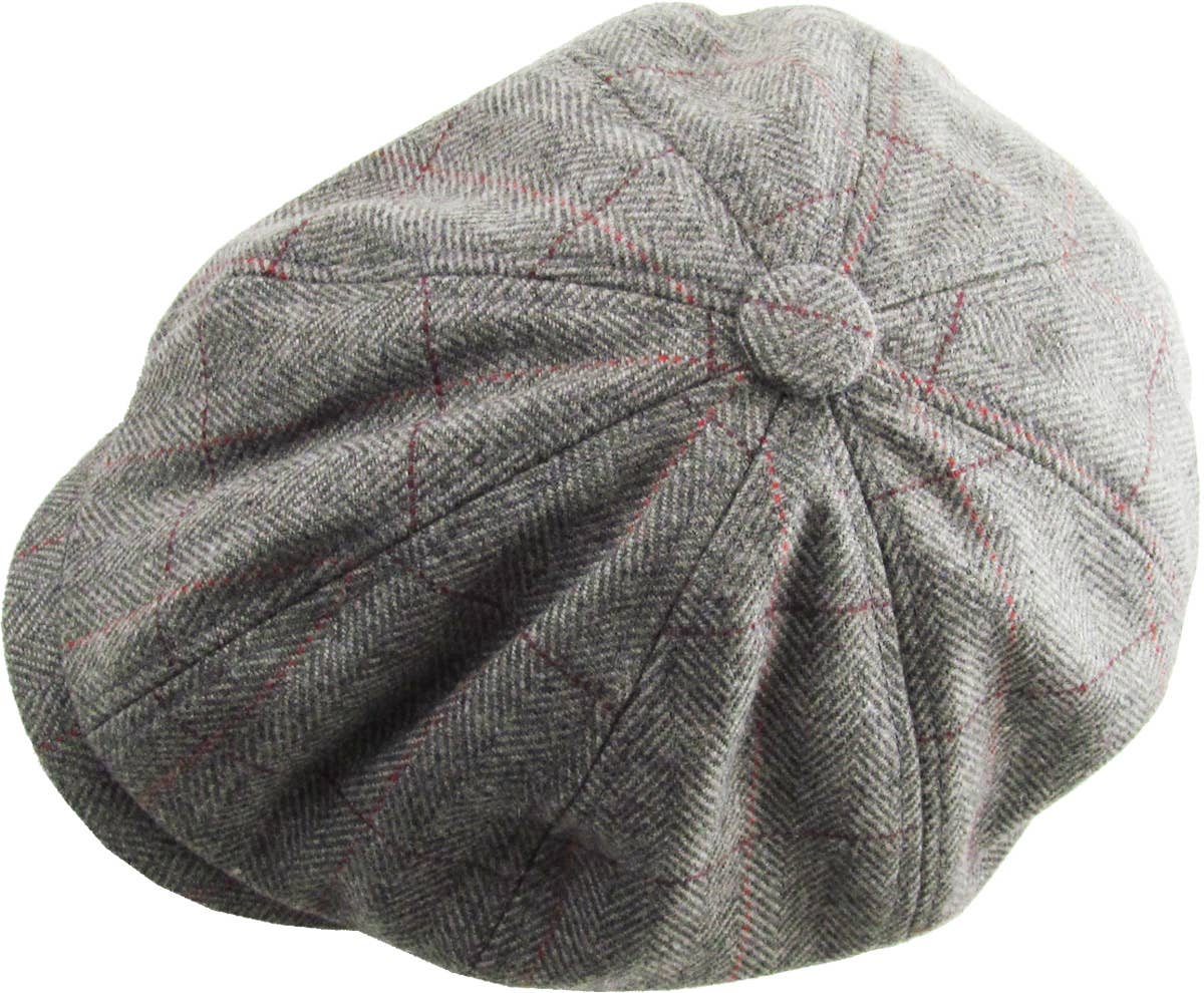 Herringbone Button Ascot hat