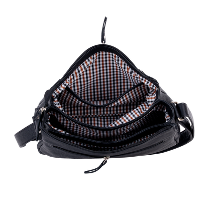 Green Wood  Leather Crossbody Bag – Stylish, Functional & Time