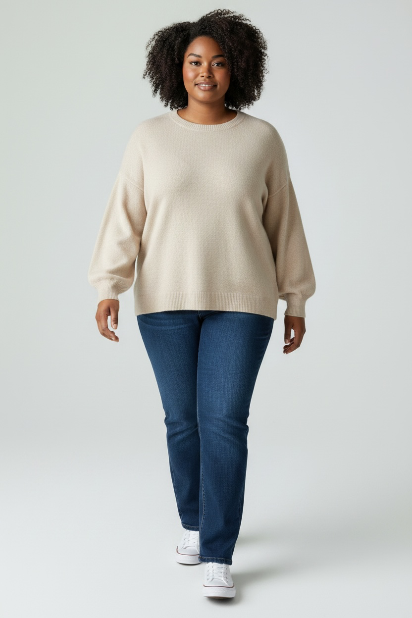 Apricot Bow Back Sweater