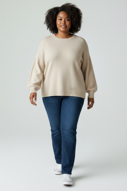 Apricot Bow Back Sweater