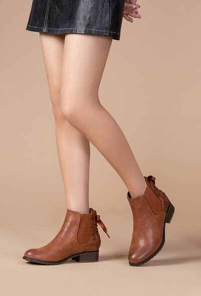 Lady Glory Python Print Chelsea Boots