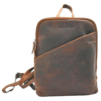 Green wood Leather Backpack Claire GW658816