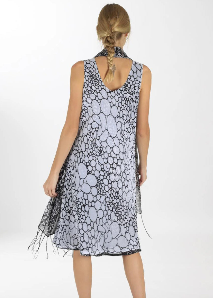 Miss Nikky Reversible Dress with scarf 283