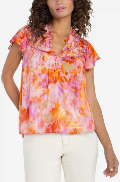 Liverpool Flutter Sleeve Blouse