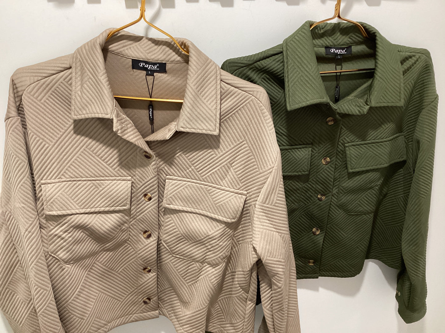 Papa Crop Oversized Jacket