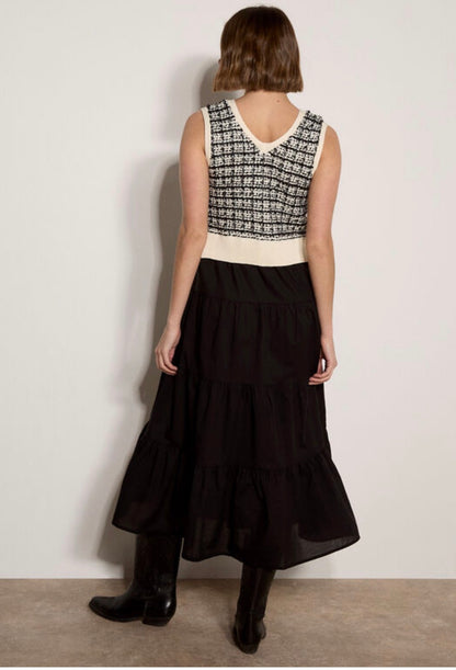 Apricot Dogtooth Dress