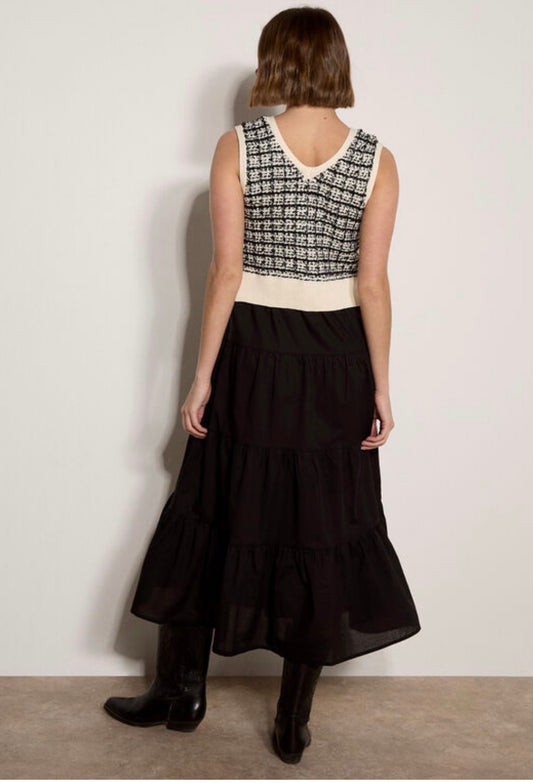 Apricot Dogtooth Dress