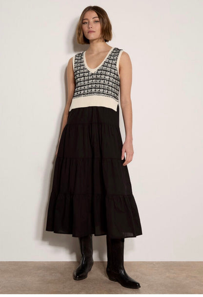 Apricot Dogtooth Dress