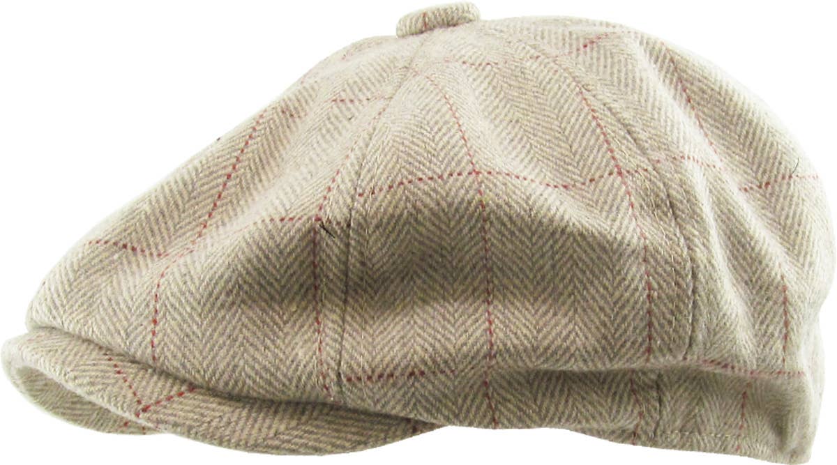 Herringbone Button Ascot hat
