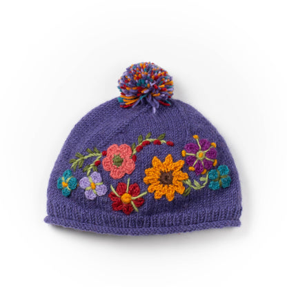 Lost Horizon Petite Fleur Wool Beanie Hat with Crochet Flowers