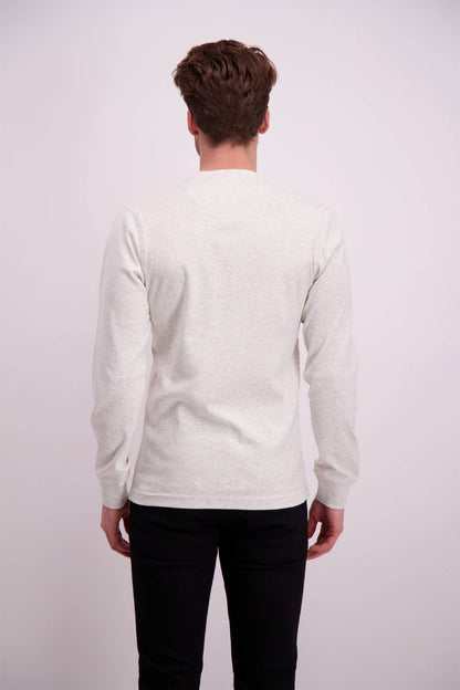 Lindbergh Ribbed Henley long sleeve