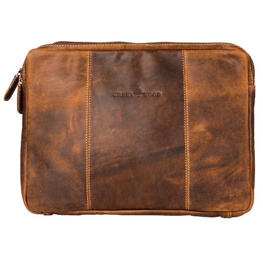 Green Wood Leather Laptop Cases/Sleeve - MacBook Pro/Air sleeve