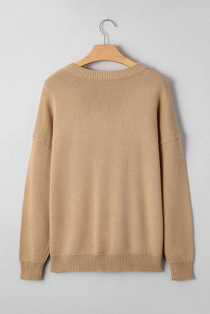 Merry Christmas Dolman Sleeve Sweater with Colorful Dots