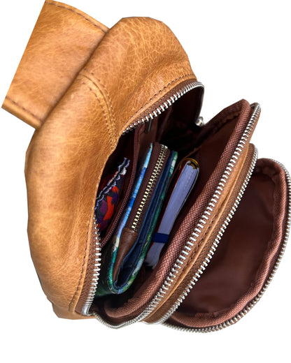 Roma Leather Sling bag with adjustable shoulder strap