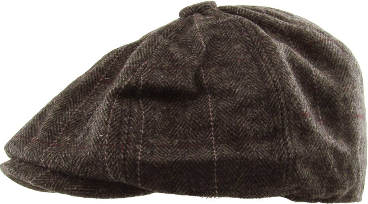 Herringbone Button Ascot hat