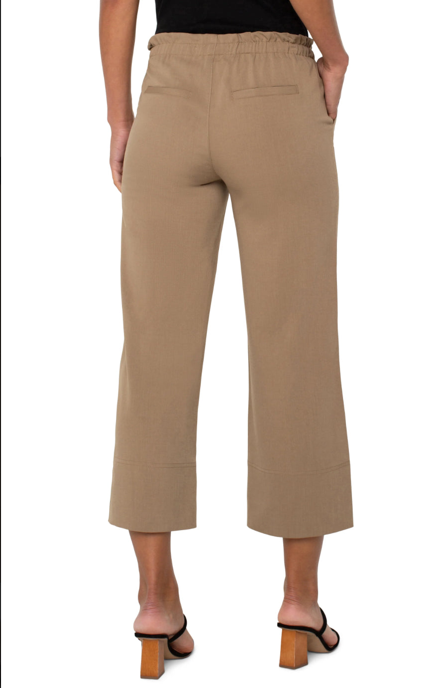Liverpool Pull On Wide Leg Crop Trouser