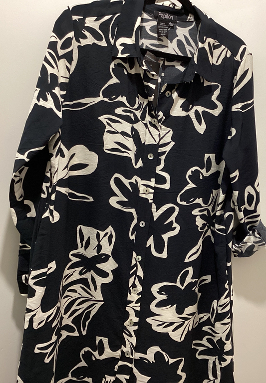 Papillon Floral shirt dress
