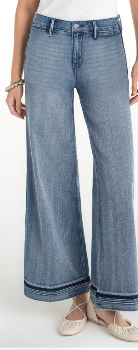 Liverpool Super Stride Wide Leg with Shadow Cuff reflection