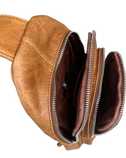 Roma Leather Sling bag with adjustable shoulder strap