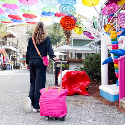 Pretty Simple Quilted Tote Roller Bag