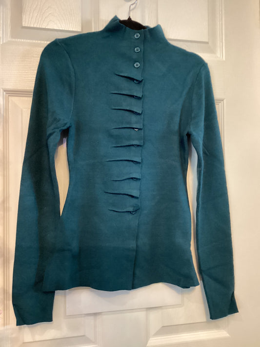 Apricot Pleat Button Knit Top