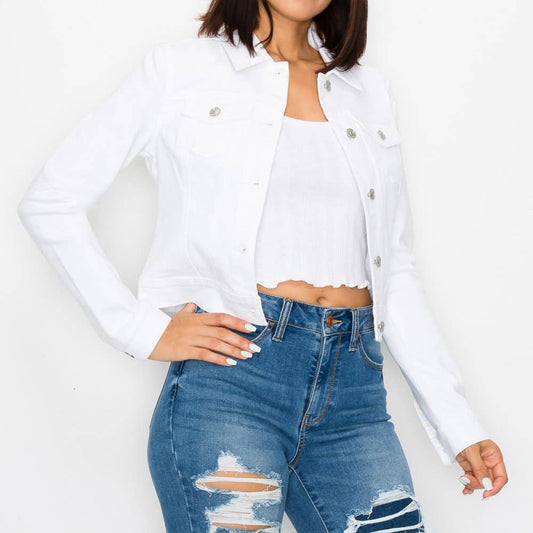 STONE-WASHED BASIC DENIM JACKET
