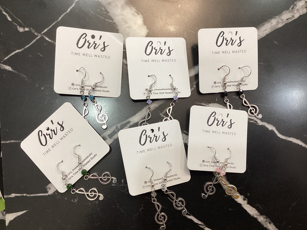 Orr’s Time Well Wasted Music Notes Earrings