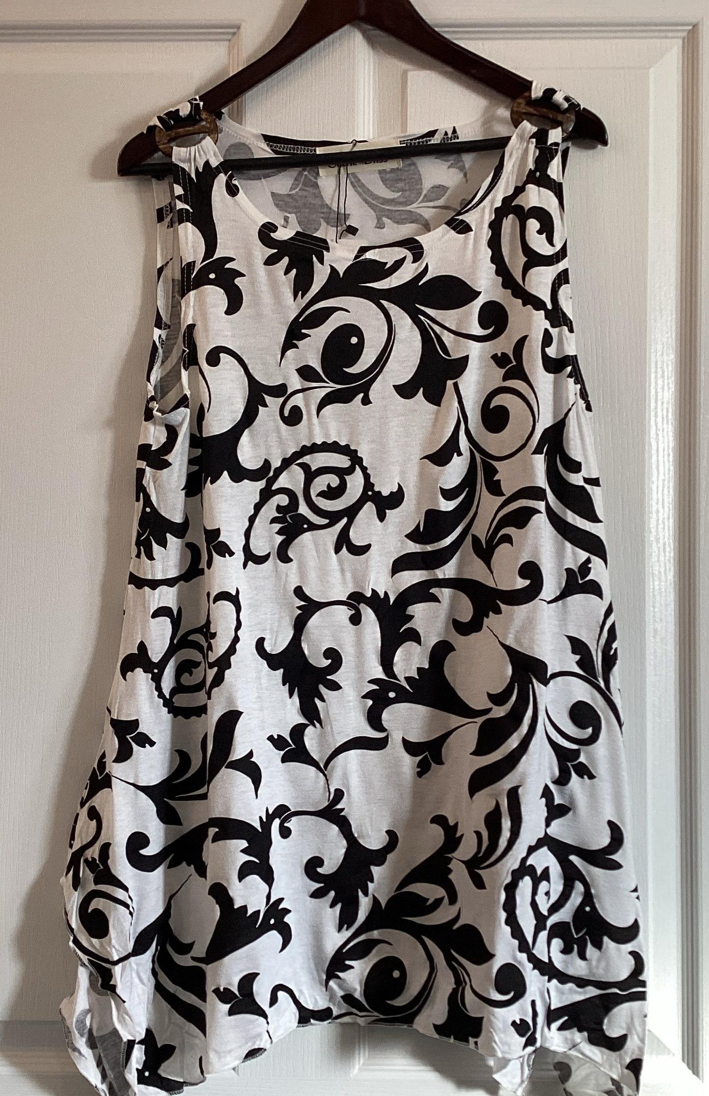Cherie bliss splash ink print top flow with shoulder bottom