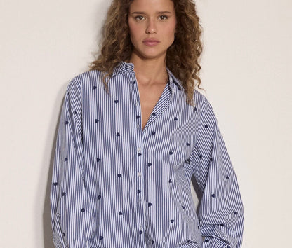 Apricot Hearts Stripe Shirt