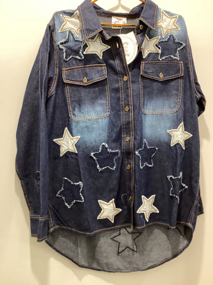 Parsley & Sage Irelynn Denim Shirt