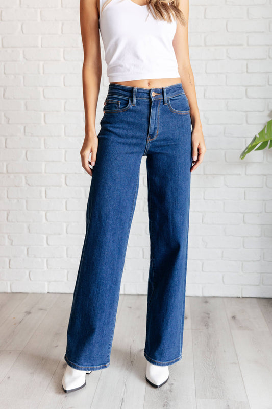 Judy Blue 82553 High Rise Vintage Wide Leg Jeans