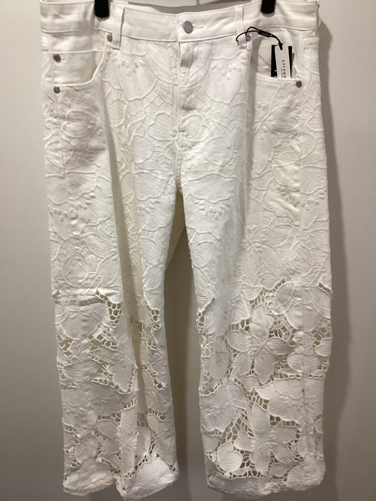 Liverpool Stride Ivory Bloom Lace Jeans