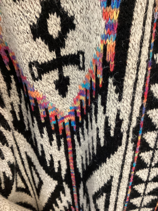 Papa multi Color western cardigan with hood