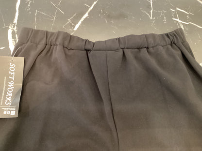 Soft works black pants elastic waistband plus