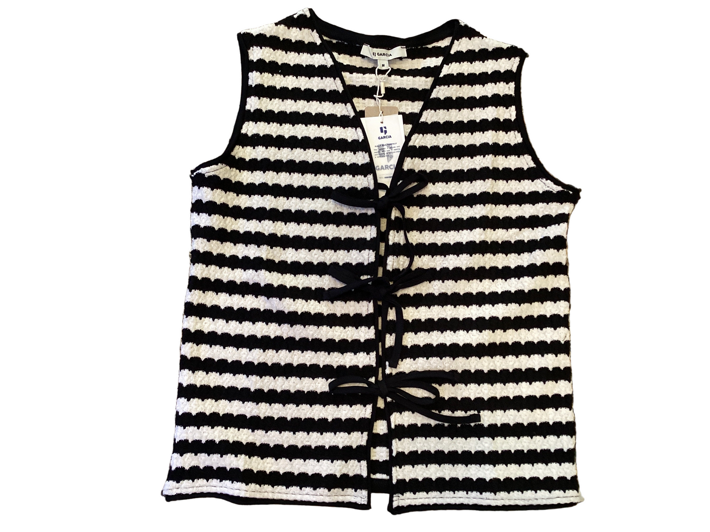 Garcia stripe sleeveless vest top