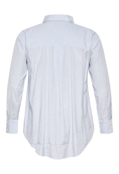 Kaffe Milana shirt long sleeve sparkle blue
