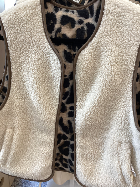 Garcia vest Reversable leopard & cream
