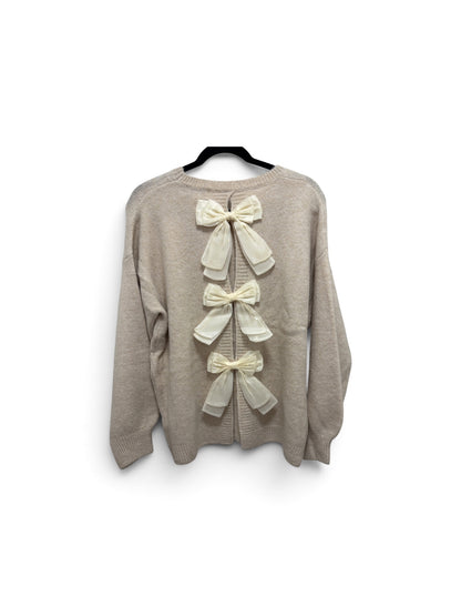 Apricot Bow Back Sweater