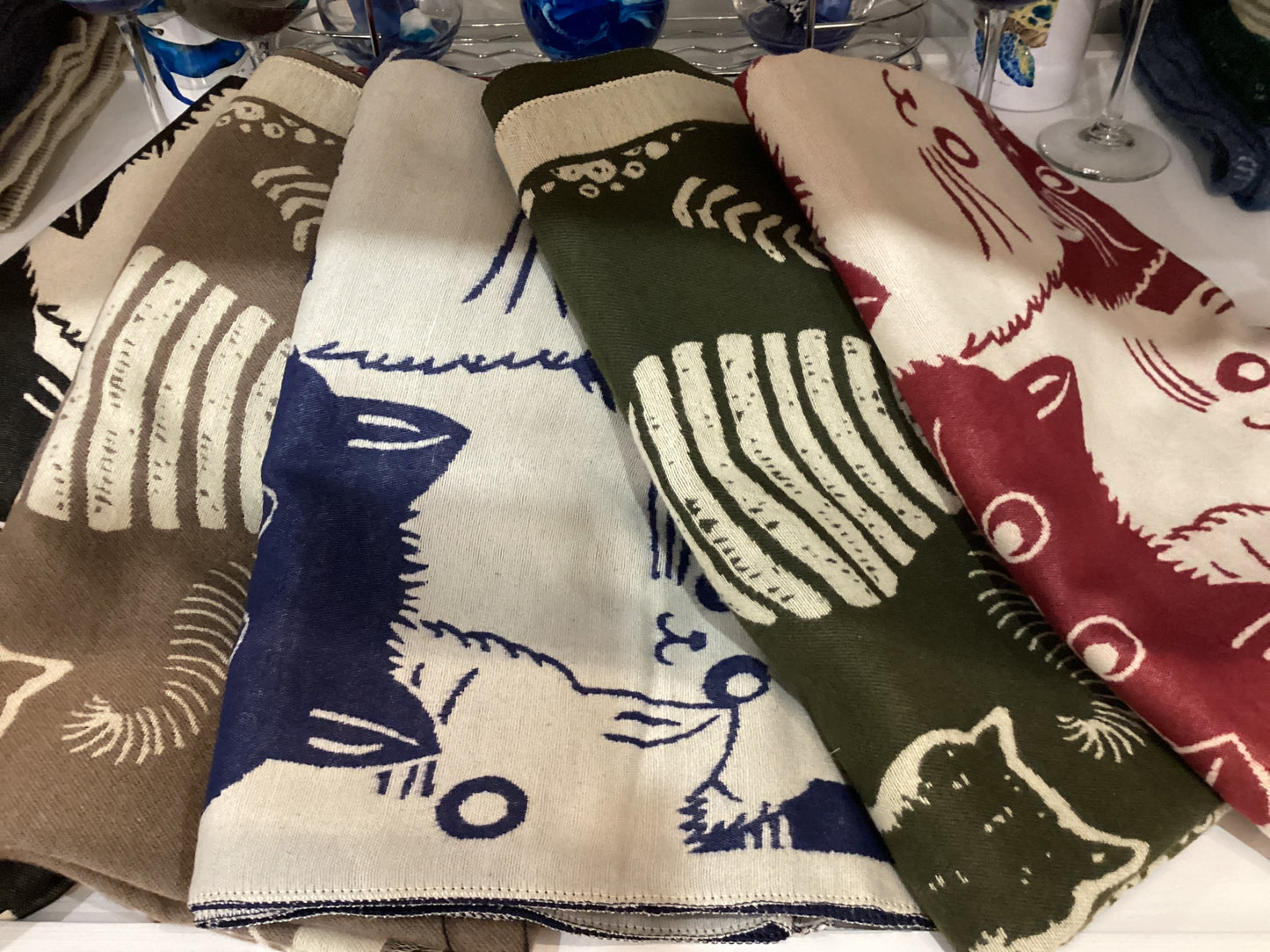 Cherie Bliss scarf cats