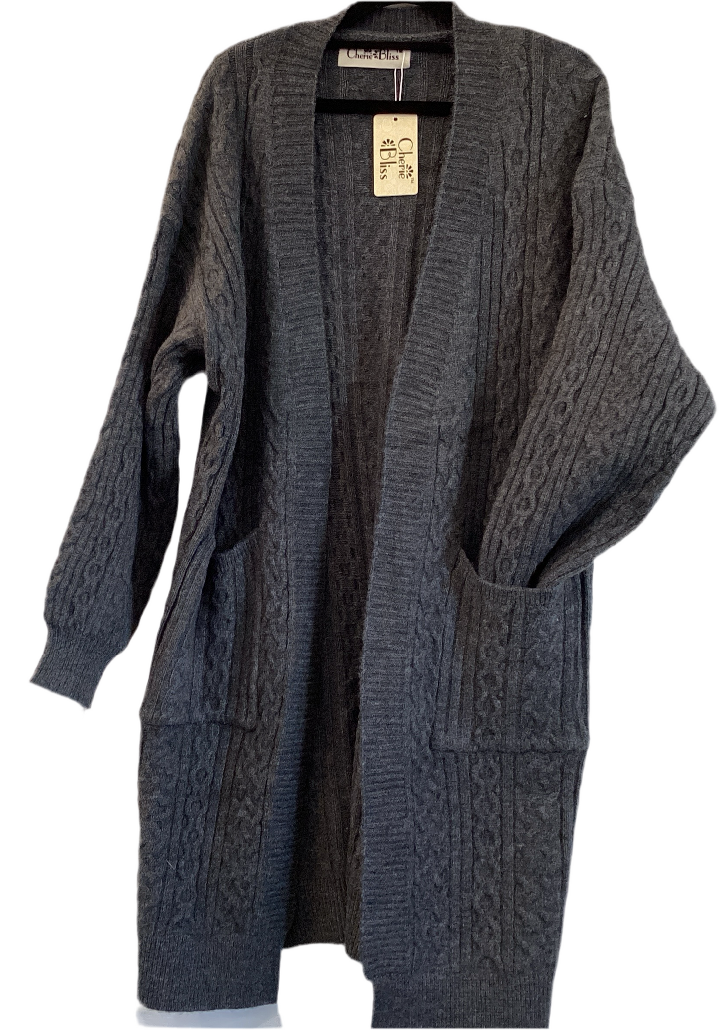 Cherie bliss cable cardigan with pockets